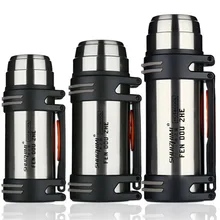 800/1200/1600/1800 ML Vier größe große Thermos edelstahl-vakuumflasche silber farbe termos Garrafa Termica Kaffee Thermo