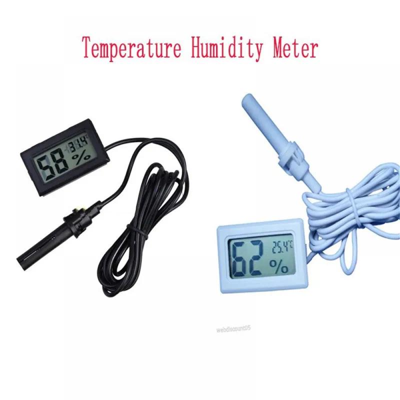 

Indoor Outdoor Embedded Thermometer Hygrometer Temperature Mini LCD Digital Temperature Sensor Humidity Meter Gauge Instruments