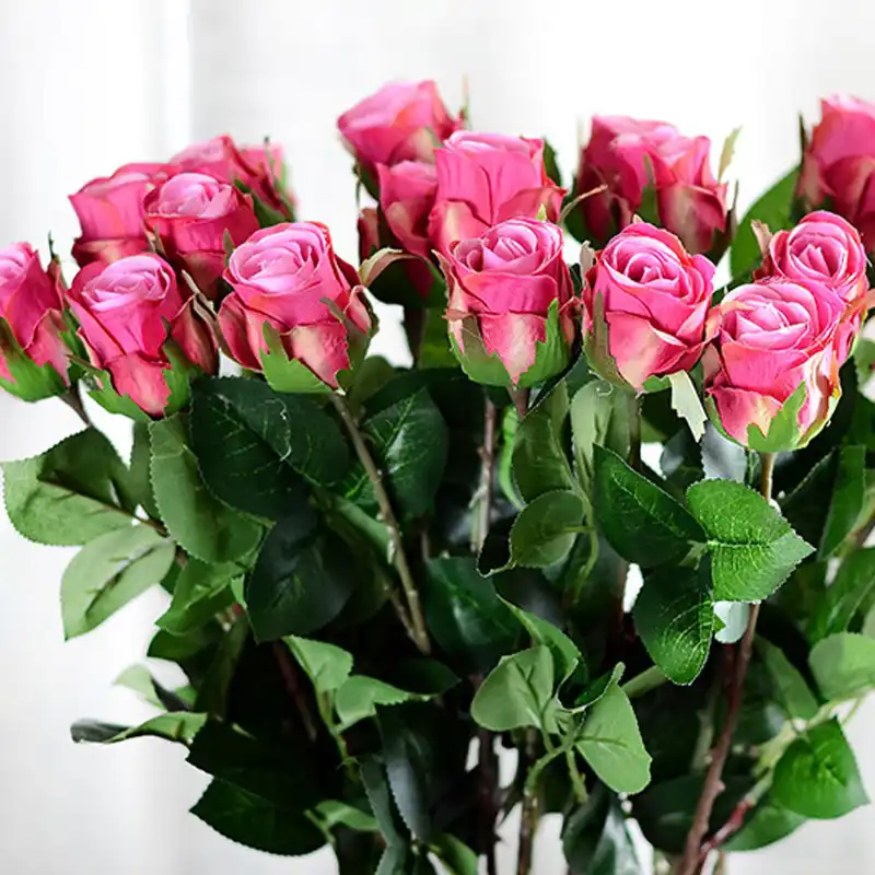 Real touch rubber flower polyurethane perennial flower roses red rose