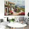 HD Print Abstract Mediterranean Sea Garden Landscape Oil Painting on Canvas Modern Sofa Poster Art Wall Picture for Living Room ► Photo 3/6