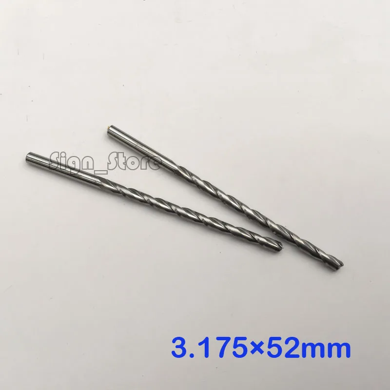 

Free Shipping 10pcs Carbide CNC Router Bit Two Flute Spiral End Mill Double Flute Milling Cutter Spiral PVC Cutter 3.175mm *52mm