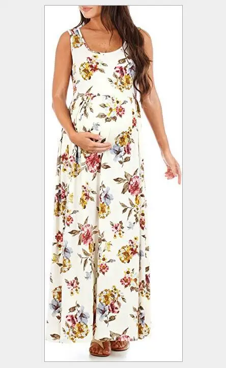 Элегантное платье с рюшами для беременных с v-образным вырезом и бантом; Платье макси с регулируемым поясом для беременных женщин; вечерние платья; Одежда для беременных - Цвет: 25