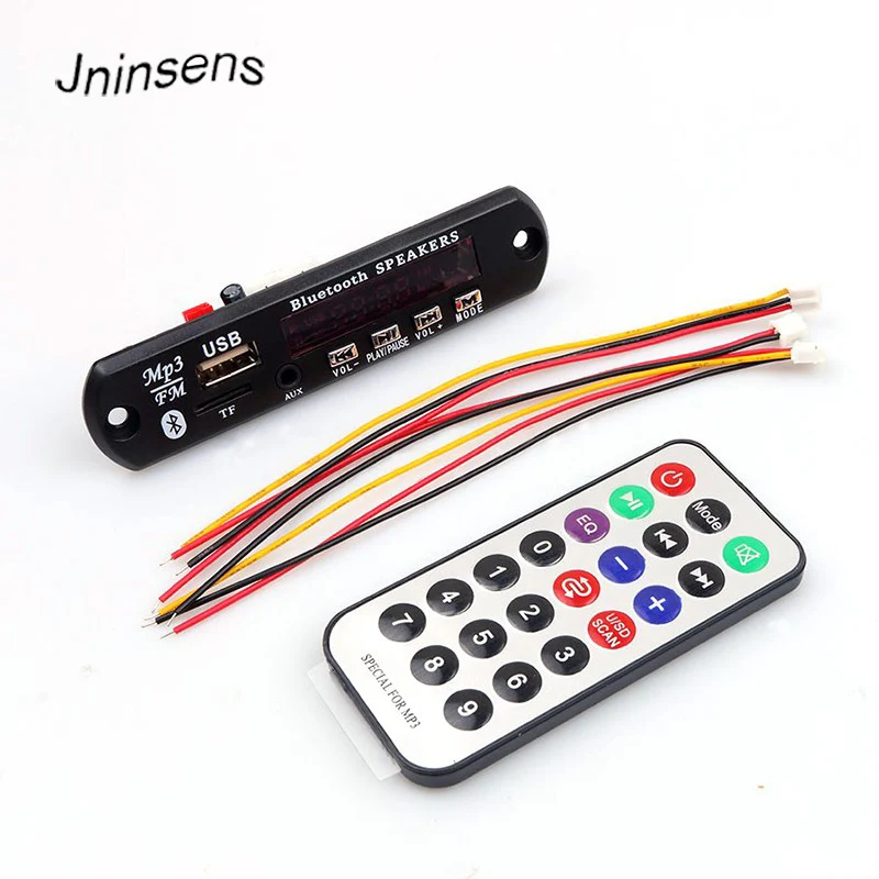 

DIY Bluetooth MP3 Decoding Board Module Car Aux Audio Player Speaker TF Card Slot / USB / FM with Remote Control Wholesale