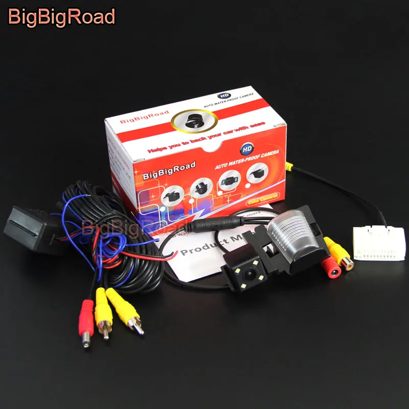 BigBigRoad Автомобильная камера заднего вида для Jeep Wrangler Rubico Sahara Unlimited 2013- с адаптером монитор совместим - Название цвета: With Power Relay
