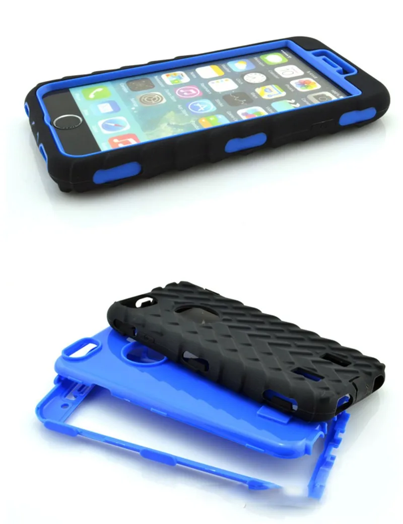TPU + Hard Plastic 3 in 1 Heavy Duty Armor Hybrid Phone Cover for iPhone 6 (20)