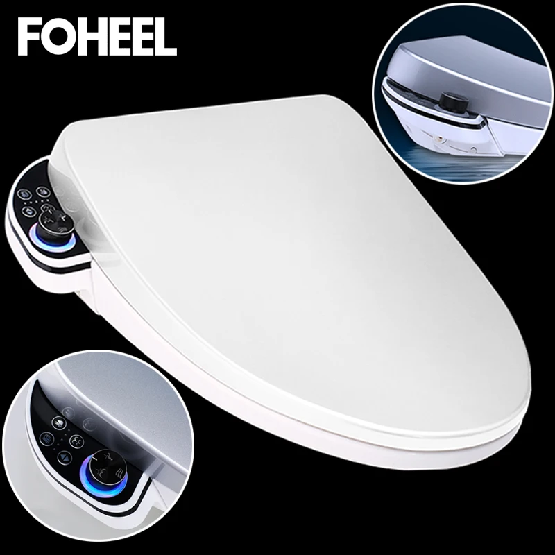 

Smart Simple Knob Intelligent Toilet Seat Washlet Elongated Electric Bidet Cover Bidet Toilet Seats Heating Sits Led Light Wc K1
