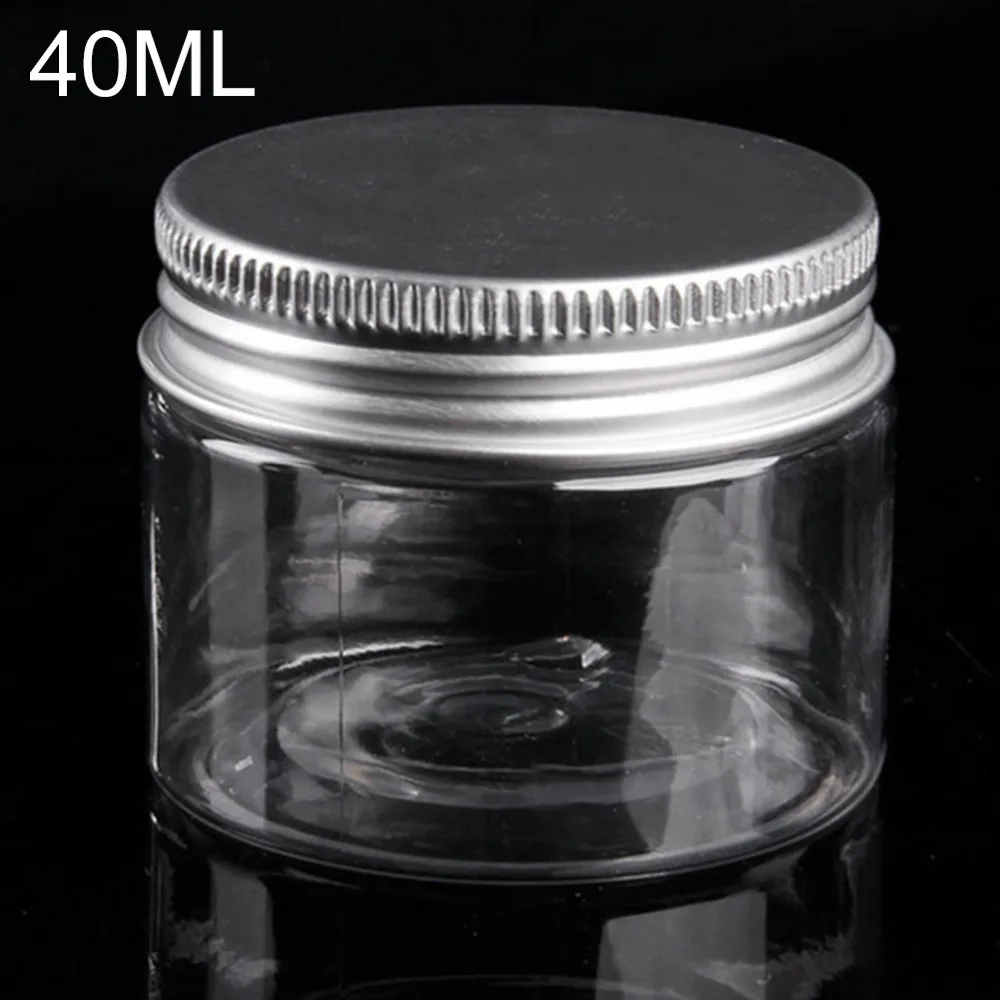 40ml Travel Cosmetic Jar Empty Compact Powder Container Clear Plastic