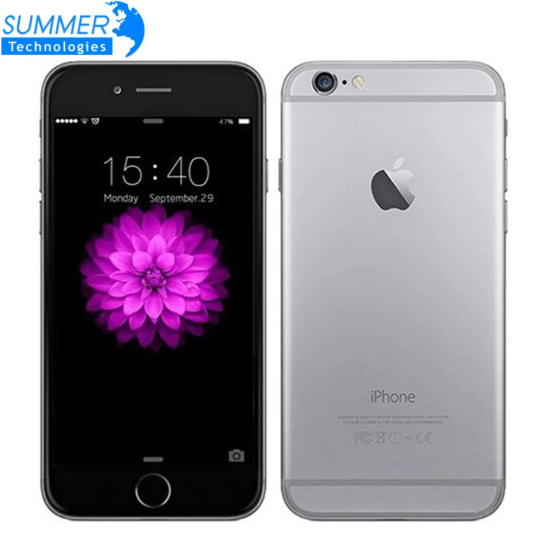 Оригинальный Apple iPhone 6 Dual Core мобильный телефон IOS WCDMA LTE 4,7 'ips 1 ГБ Оперативная память 16/64/128 ГБ Встроенная память используется смартфон