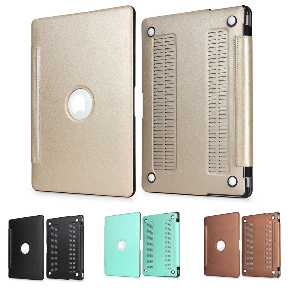 Edge Covered Armor Series PU Leather Case Cover for MacBook 12 inch Air 11 13 inch