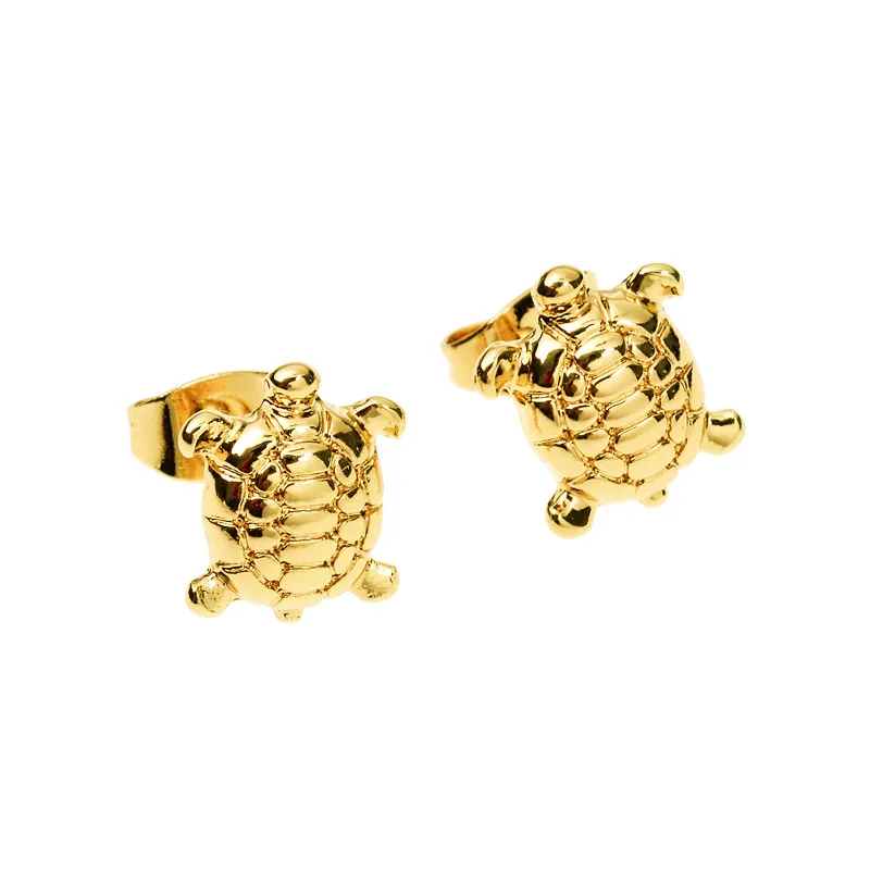 

2017 New Fashion Cute Tortoise Stud Earrings Lovely Simple Turtle Earrings For Women and Men Handmade Wholesale