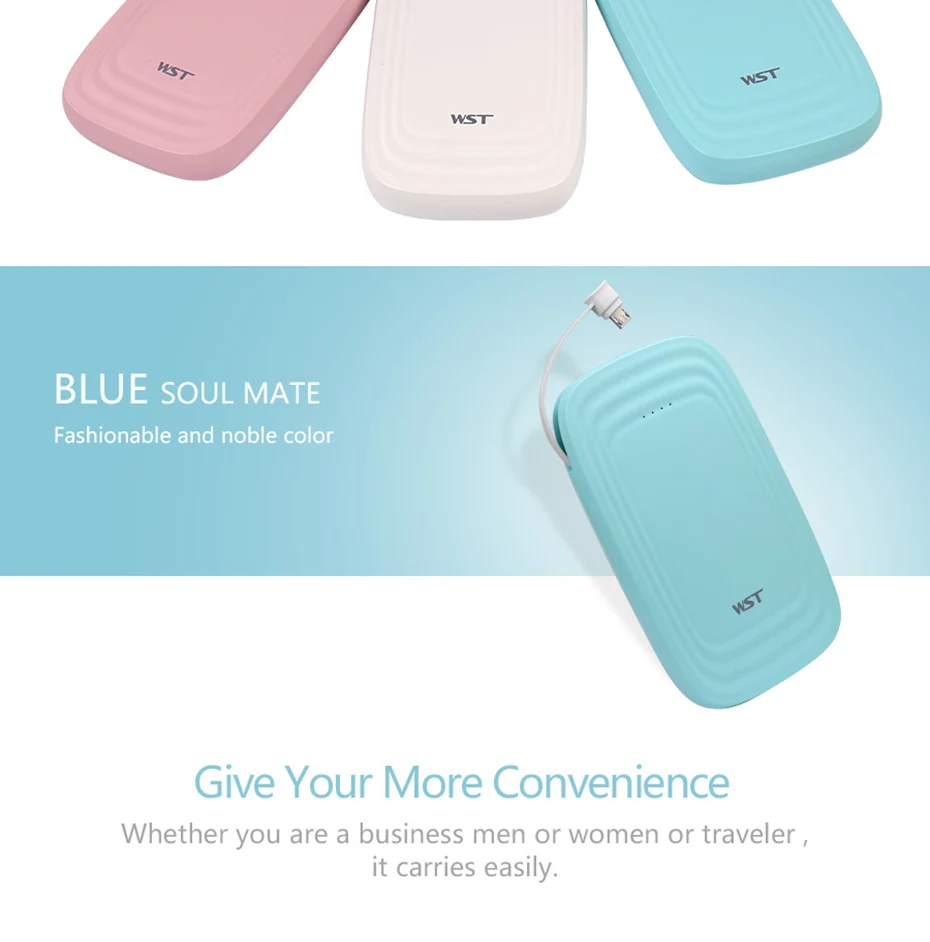 WST 10000mAh Portable Mobile External Battery LED Powerbank Battery Pack Power Bank For Xiaomi Samsung Phone Poverbank Charger (10)