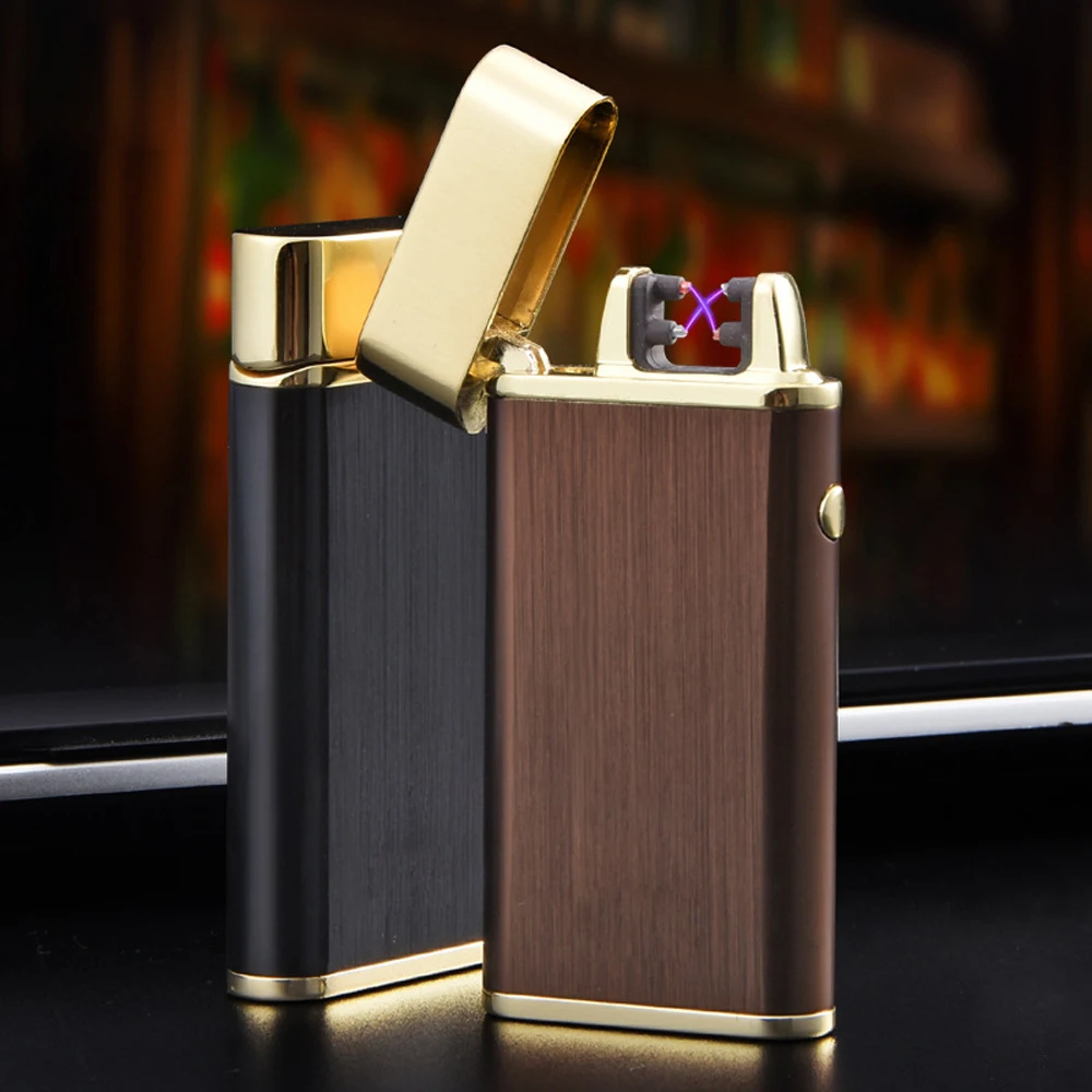 2017 new usb Rechargeable electric lighter usb Double Pulse Arc Lighter
