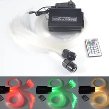 Светодиодный волоконно-оптической звезды потолочный светильник комплект 0,75 мм* 150 шт.+ 1 мм* 50 шт. оптического волокна 32 Вт источник света RGBW звёздное небо потолочные светильники