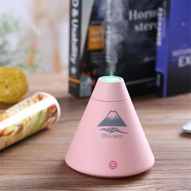 

New Hot Sale Mini Volcano Air Humidifiers Nightlight Desktop Oil Essential Aroma Diffuser Exquisite Humidifier For Home Office