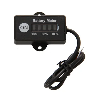 comprar Medidor De Bateria LED Mini LED Indicador De Bateria 12/24 V De Chumbo ácido De Bateria De Armazenamento Para A Limpeza Dos Equipamentos Carrinhos De Golfe Veículo BI005