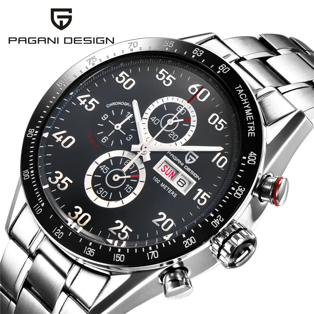 PAGANI DESIGN Men Watch Sport Watches Multifunction Quartz Military
