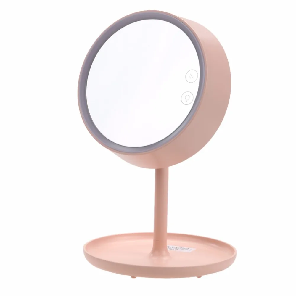 

LED Touch Screen Vanity Mirror With LED Lights Professional Make up Mirror USB Chargeable Three Function Table makeup lamp