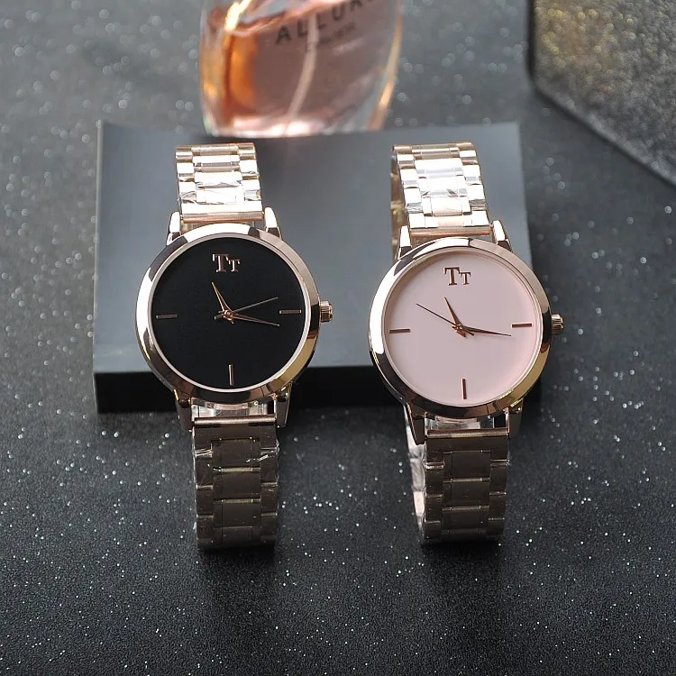 Luxury Delicate Simple Lady Dress Business Quartz Watch Rose Gold Stainless Steel Band Womens Wristwatch relogio