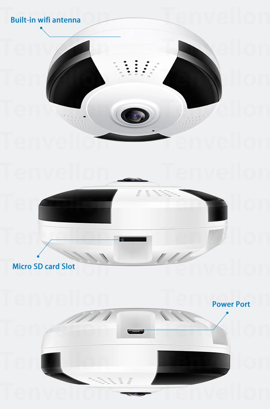 HD 960 P 3D VR Wi-Fi Камера 360 градусов рыбий глаз IP 1.3MP широкоформатный безопасности Мини Камера CCTV Камера Беспроводной Smart слот для карты памяти