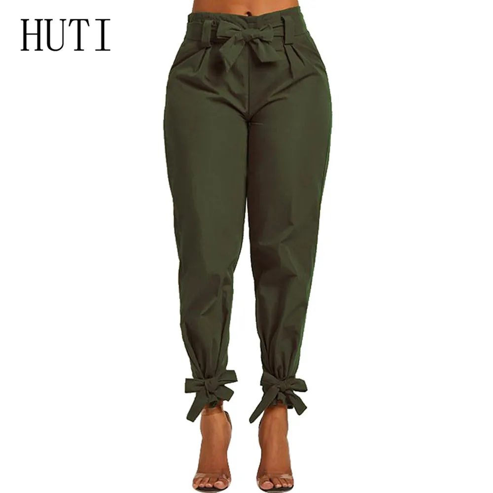 HUTI High Waist Pants Women Casual Streetwear Punk Black Green Cargo Pants Women Capris Trousers Summer New Fashion Femme Pants HUTI High Waist Pants Women Casual Streetwear Punk Black Green Cargo Pants Women Capris Trousers Summer New Fashion Femme Pants