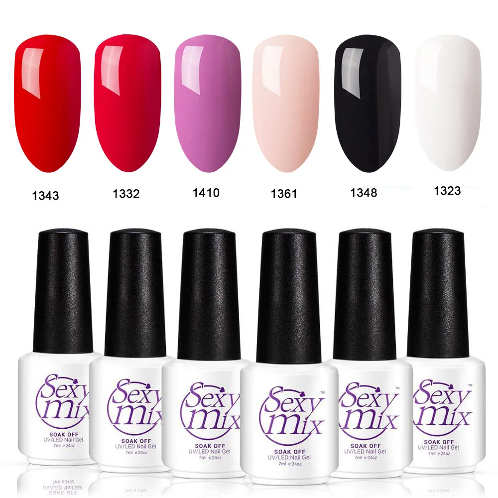 

Sexy mix 7ml Top Quality Glitter Gel Nail Polish Soak off UV Painting Gel for Nails Manicure Salon Gel Nail Polish DIY Glue