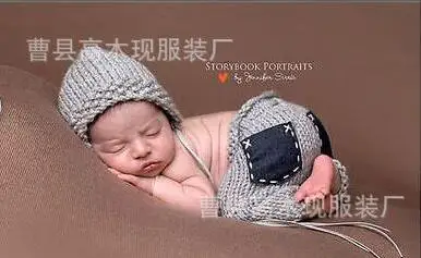 Детская шапка, аксессуары для фотографий новорожденного для маленьких девочек милые наряды для новорожденных милый кардиган Крючковой вязки на костюм, реквизит для фото фон для фотосъемки - Цвет: style 22