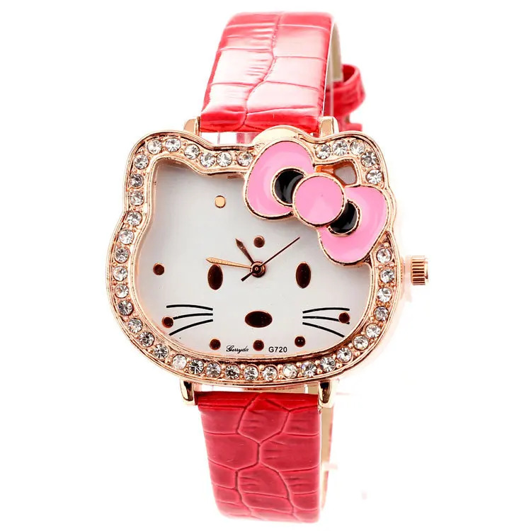 2015 Hello Kitty Watches Fashion Ladies Rhinestone Bowknot Watches