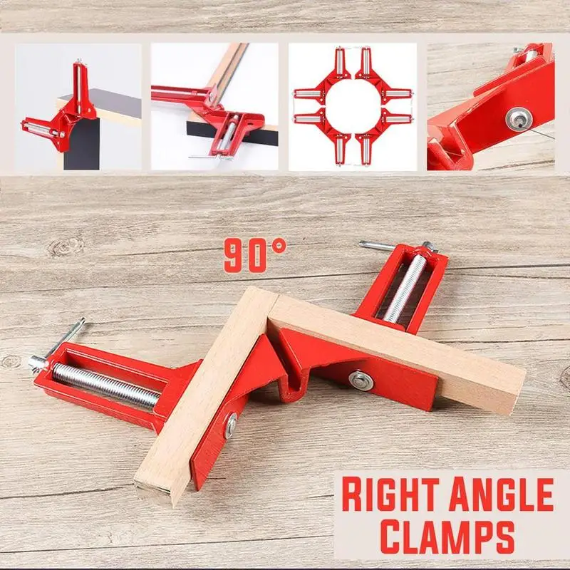 

90 Degree Right Angle Picture Frame Corner Clamp Holder Durable Metal Woodworking Hand Kit Withstand Higher Intensity Force