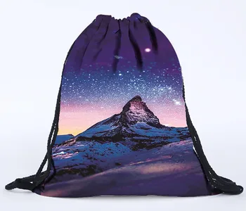 

Polyester Ground 3D Printing Fashion Women Party Drawstring Bag Travel Backpack Man'S Bags Bolsa #BL5 Feminina #BL5