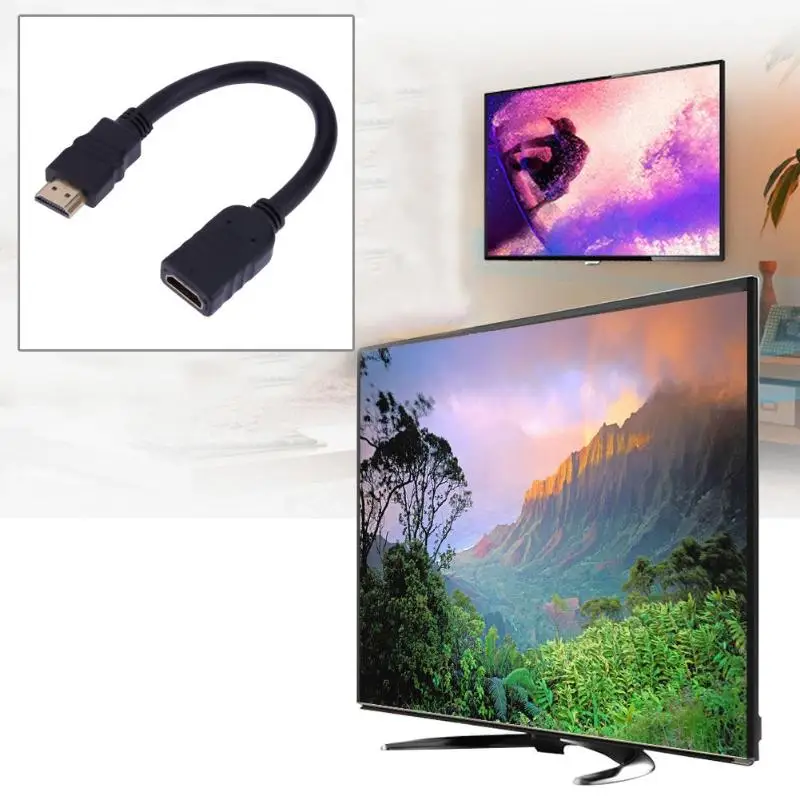 20 см HDMI мужчин и женщин видео удлинитель кабеля HDMI 1,4 медный сердечник HD видео Кабели Шнур провода линии для HDTV/проектор/DV