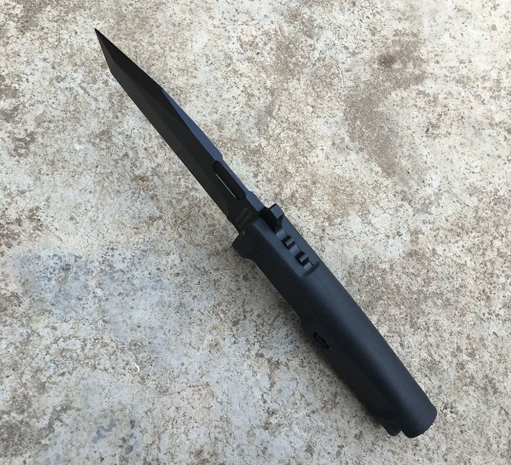 Нож Vellance с фиксированным лезвием 5Cr13Mov, лезвие с резиновой ручкой, походные охотничьи ножи, титановые Черные ножи для выживания, многофункциональные инструменты