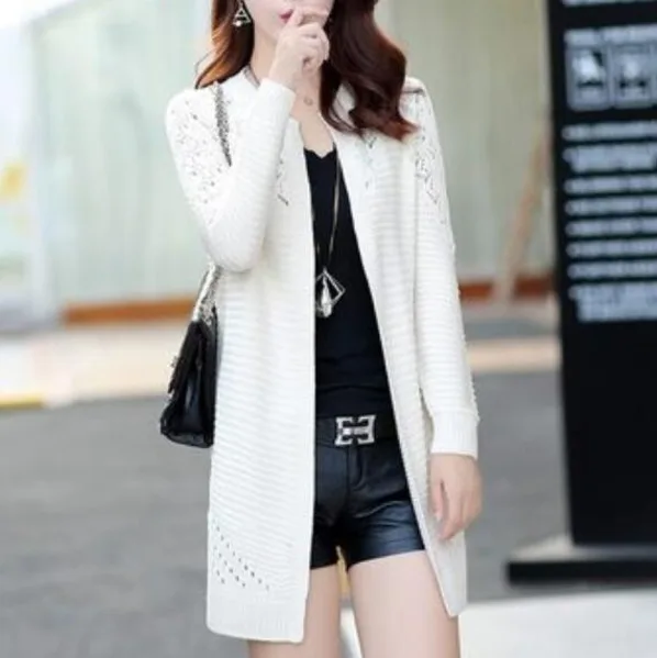 #1204 Spring Summer Thin Women Sweater Cardigan Loose Long Kimono Knitted Sweater Coat Hollow Out Hooded Female Plus Size 3XL #1204 Spring Summer Thin Women Sweater Cardigan Loose Long Kimono Knitted Sweater Coat Hollow Out Hooded Female Plus Size 3XL