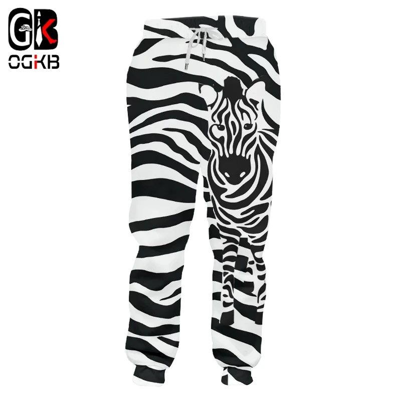 

OGKB Casual Pants Boy New Long Loose Leopard Trousers 3D Printed Zebra Stripes Hiphop Large Size Costuming Unisex Winter Trouser