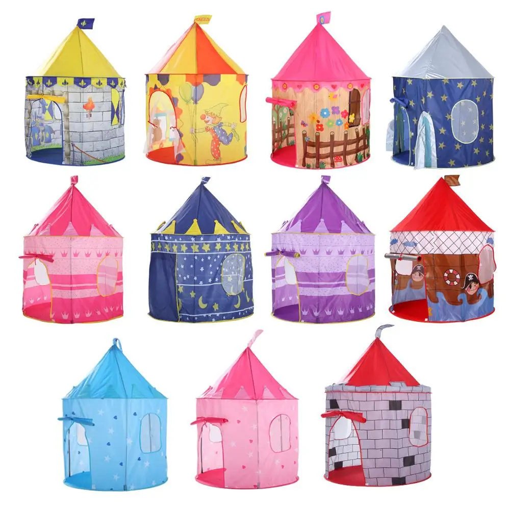 135CM Princess Castle Play Tent Ball Toys Pool Tent Boys Girls Portable Indoor Outdoor Baby Play Tents House Hut For Kids Toys 3