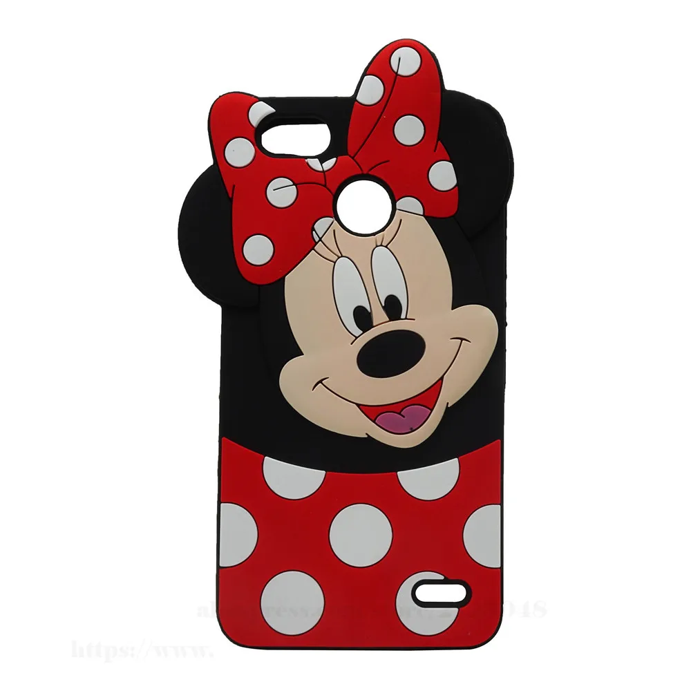 

Case For Tecno Spark/K7 Case 3D Cartoon Silicone Smiling Minnie For Tecno K7 Back Cover For Tecno K7