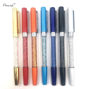 

Arts Tail 7pcs Gel Pen Set Refills Metallic Gold-Plated Pen Shell General Refill Shining Crystal Office Gift Signing Pen