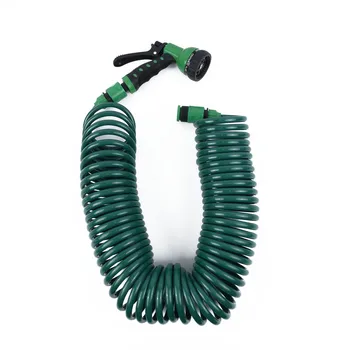 

15M 50FT RETRACTABLE COIL HOSE GARDEN SPRAY GUN FUNCTION PIPE REEL NOZZLE TAP T1
