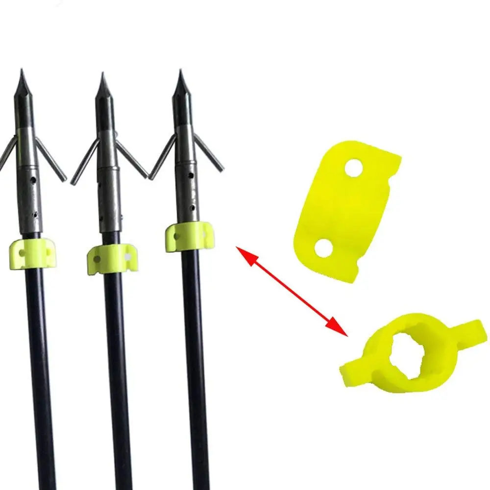 10 Pieces Plastic Bowfishing Arrow Safety Slides for 8mm Shaft Shooting Fish Arrow Slider Tied with Fishing Rope
