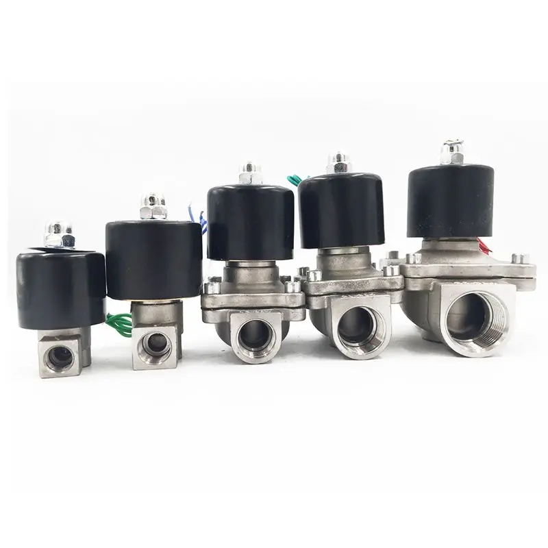 1/4" 3/8" 1/2" 3/4" 1" DN32 Stainless steel Electric Solenoid Valve 12V 24V 220V Pneumatic Valve for Water Oil Gas