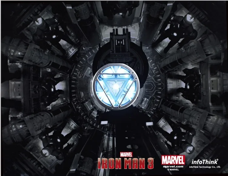  2016Hot  sale Iron MAN 3 ARC REACTOR LED Flash USB Flash Drive 8GB 16GB 32GB 64GB Pen Drive USB Pen
