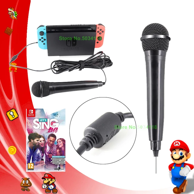 Switch Let's Sing USB Wired Microphone 3m Nintendoswitch for PS4 PC Games Accessories - AliExpress