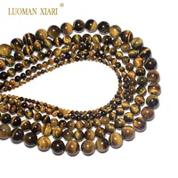 AAA+ 100% Natural Fine Tiger Eye Stone Round Loose Beads For Jewelry Making Diy Bracelet Necklace 4/6/8/10/12 mm Strand 15'' 2