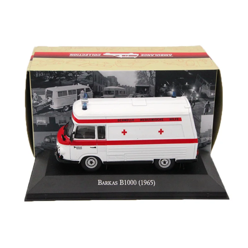 

Atlas 1:43 Ambulance Barkas B1000 1965 Ambulance Diecast Models Editions Toys Car Collection Auto