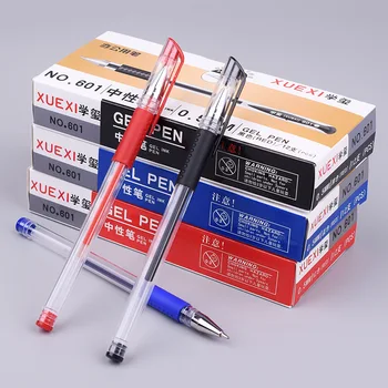 

12 pcs/set 0.5 mm Gel Pen For Office & School Writing Supplies Student Stationery High Quality Blue/Black /Red ink Gel Pens