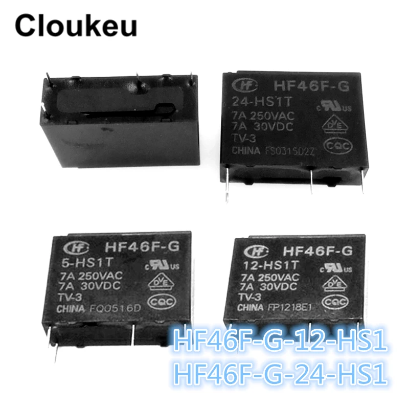 2 шт. реле DIP4 HF46F-G-12 24-HS1 12 V 24 V 7A