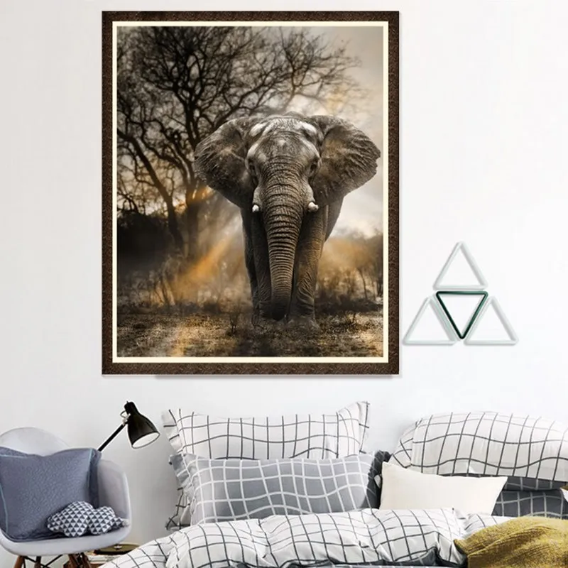 

Full Drill Square 5D DIY Diamond Painting Animal Elephant Embroidery Cross Stitch Decorative Painting Room Decoration Gift VIP