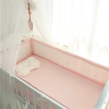 5 шт. Детские кроватки бампер хлопок Soild кровать для новорожденных лист детский бампер детская подушка протектор столкновения постельных принадлежностей 120*60