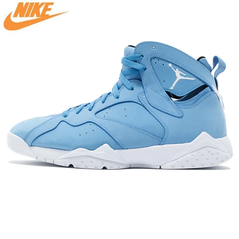 

NIKE AIR JORDAN 7 Men's Basketball Shoes Sneakers, Original New AJ7 Blue and White Joe 7304775 400