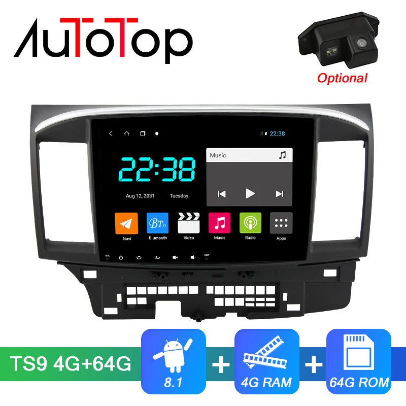 2 Din 4G+ 64G Android 8,1 Автомобильный мультимедийный плеер для Mitsubishi Lancer DVD gps Lancer X Galant Fortis 2007- EVO 10 автомобильный радиоприемник