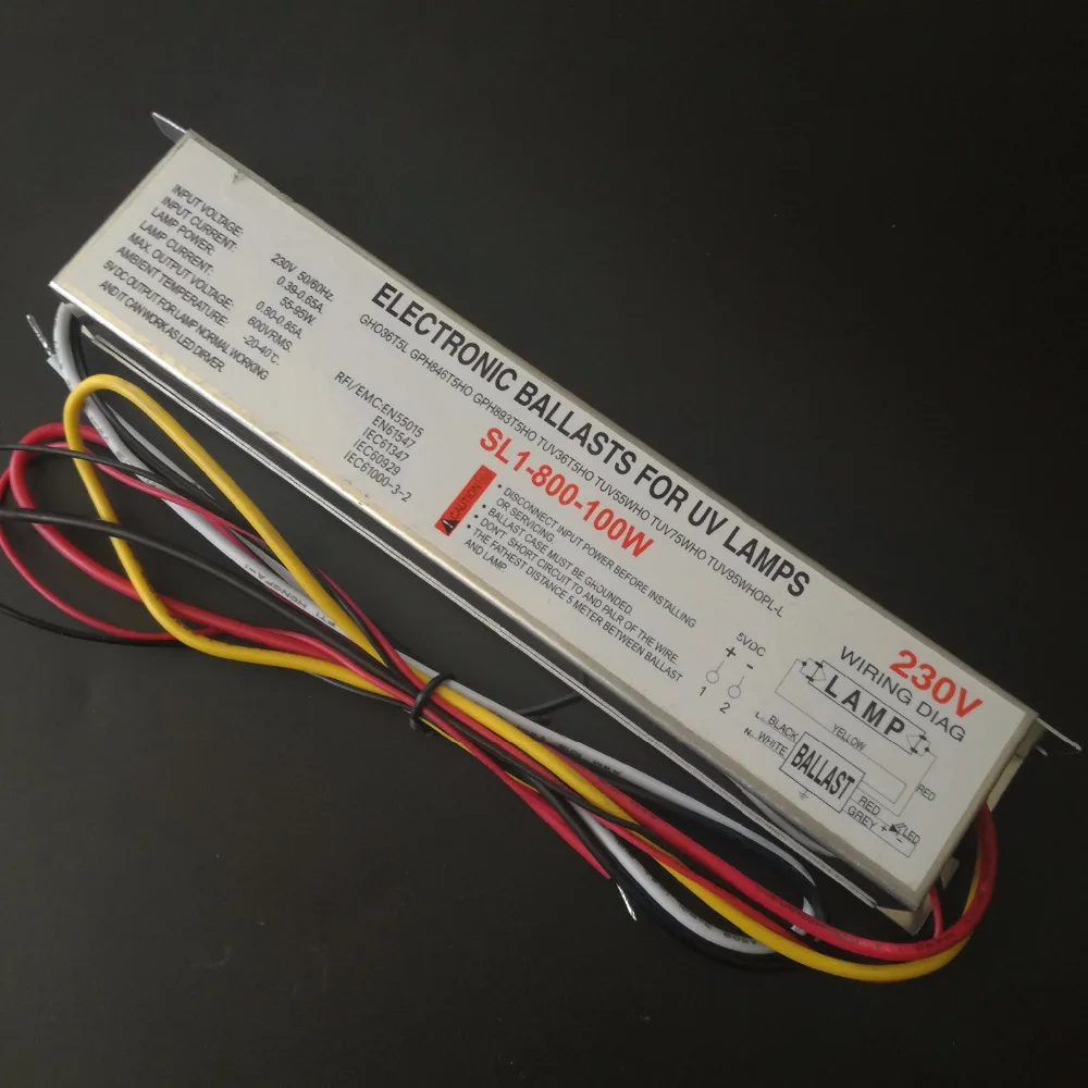2 шт. 100 Вт 230 В бактерицидные лампы|lamp electronic ballast|electronic ballastballast for uv lamp |
